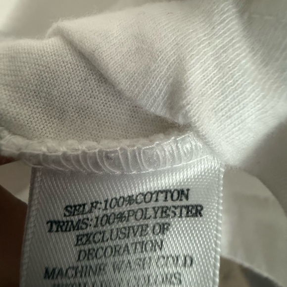 JWLA Johnny Was Embroidered V-Neck Tee White Floral Butterfly Size XL - Picture 5 of 5